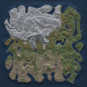 Thumbnail Rust Map: Procedural Map, Size: 5000, Seed: 823229334, 17 Monuments