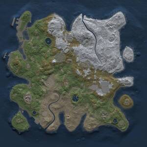 Thumbnail Rust Map: Procedural Map, Size: 3500, Seed: 63596181, 14 Monuments