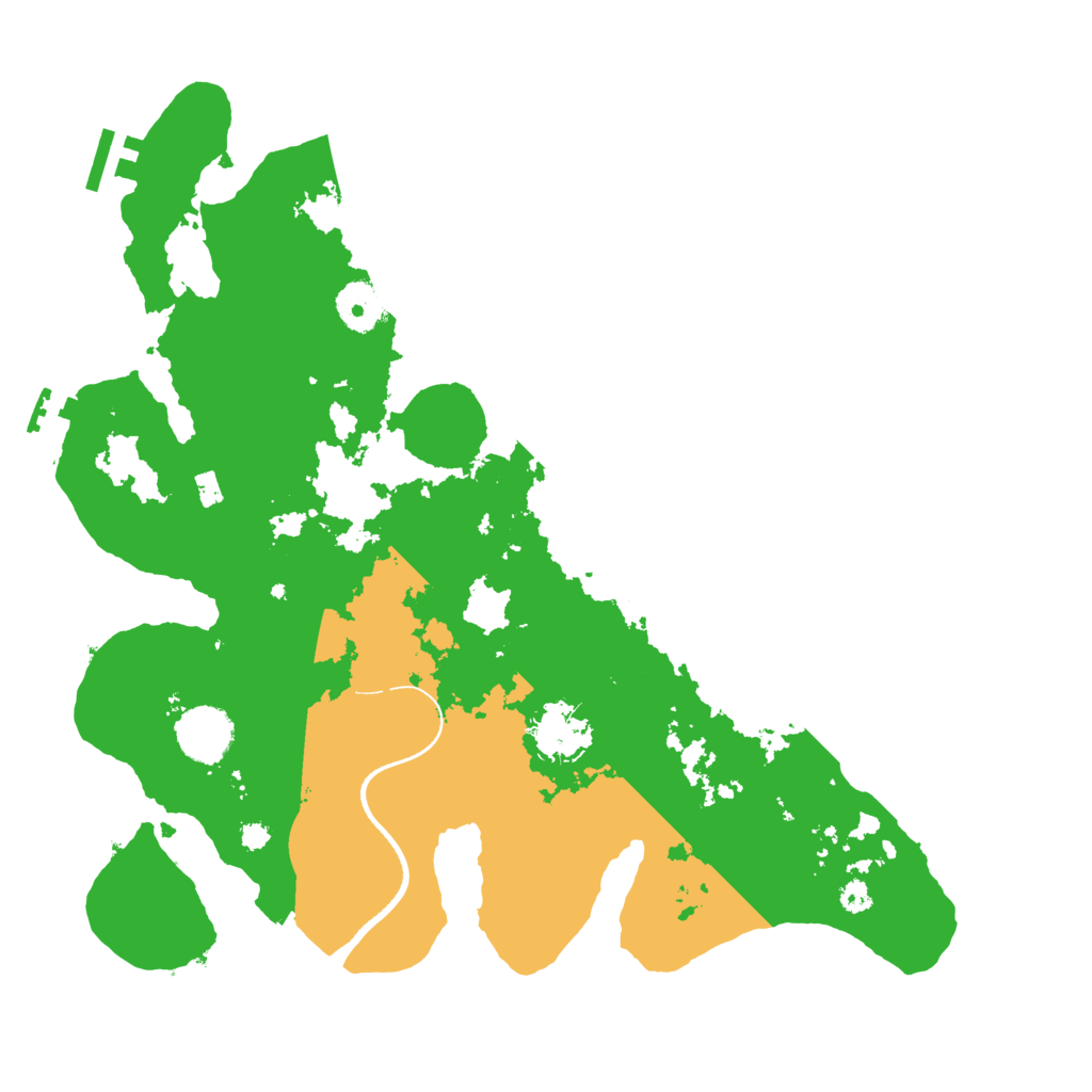 Biome Rust Map: Procedural Map, Size: 3500, Seed: 63596181