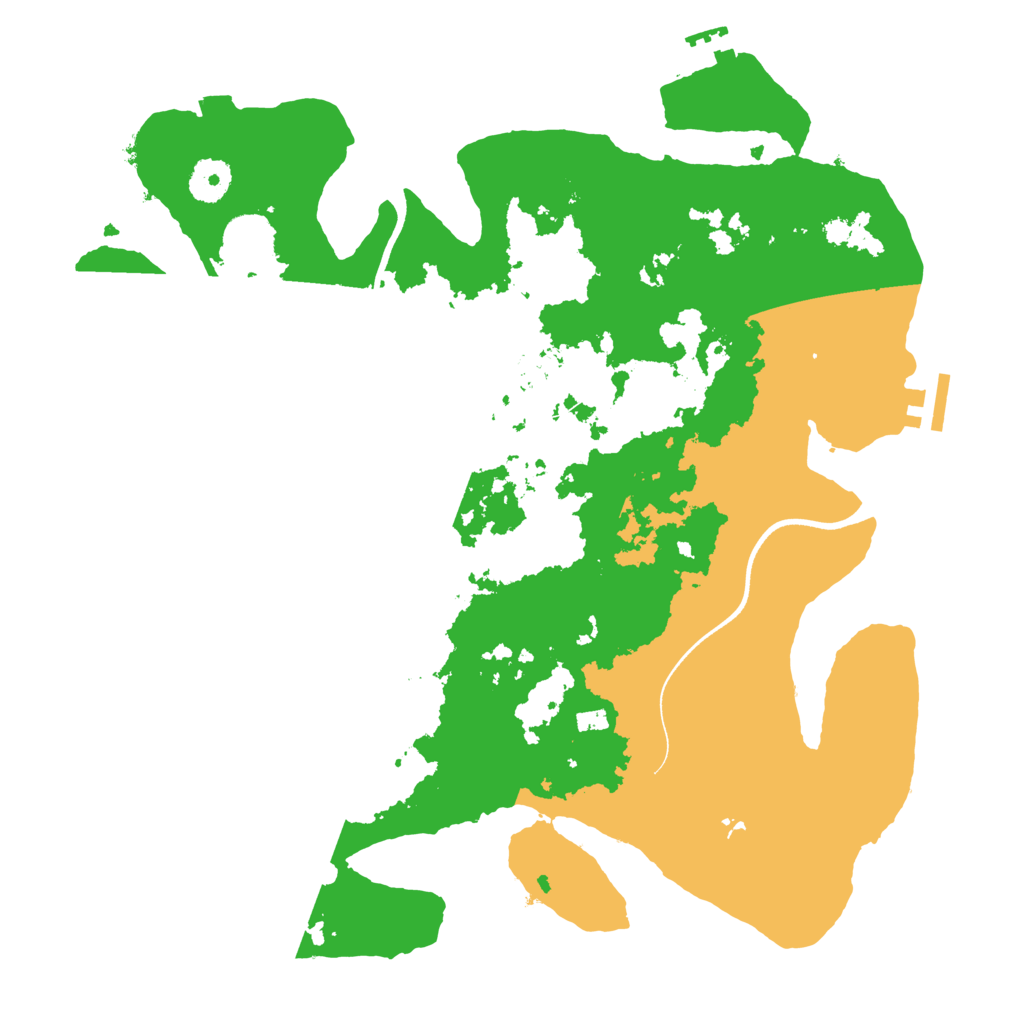 Biome Rust Map: Procedural Map, Size: 3600, Seed: 990315