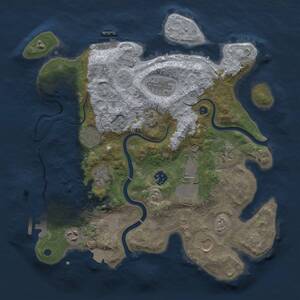 Thumbnail Rust Map: Procedural Map, Size: 3500, Seed: 138063573, 15 Monuments