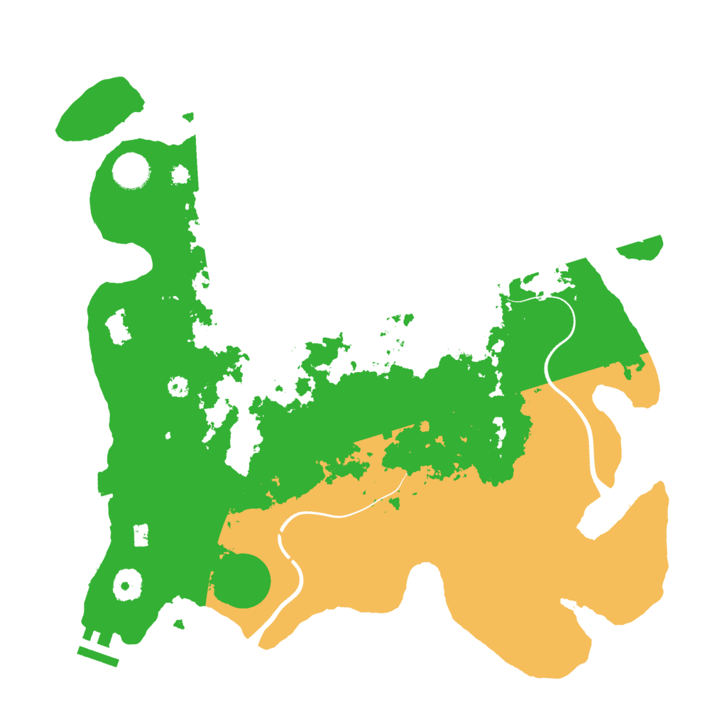 Biome Rust Map: Procedural Map, Size: 3500, Seed: 138063573