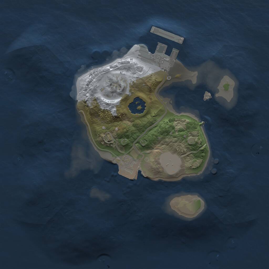 Rust Map: Procedural Map, Size: 1600, Seed: 613912533, 2 Monuments