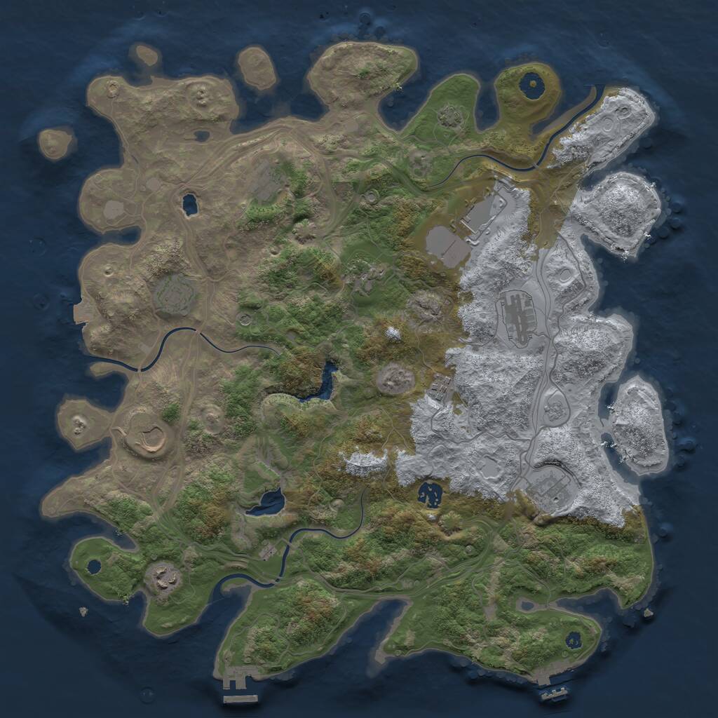 Rust Map: Procedural Map, Size: 4250, Seed: 1762775803, 16 Monuments