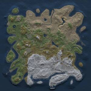 Thumbnail Rust Map: Procedural Map, Size: 4250, Seed: 36587594, 14 Monuments