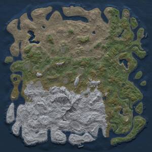 Thumbnail Rust Map: Procedural Map, Size: 6000, Seed: 853299250, 17 Monuments