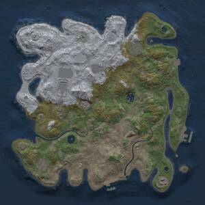 Thumbnail Rust Map: Procedural Map, Size: 3750, Seed: 274370152, 15 Monuments