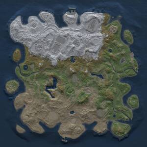 Thumbnail Rust Map: Procedural Map, Size: 4250, Seed: 713380105, 17 Monuments