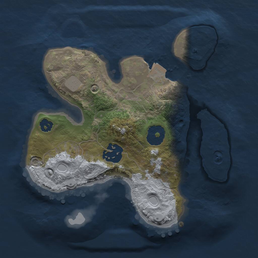 Rust Map: Procedural Map, Size: 2000, Seed: 879702643, 2 Monuments