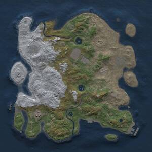 Thumbnail Rust Map: Procedural Map, Size: 3500, Seed: 8112024, 13 Monuments