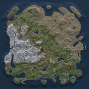 Thumbnail Rust Map: Procedural Map, Size: 4500, Seed: 1320113460, 17 Monuments