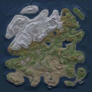 Thumbnail Rust Map: Procedural Map, Size: 4000, Seed: 113175761, 16 Monuments