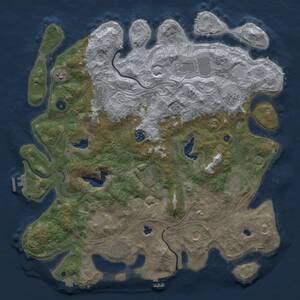 Thumbnail Rust Map: Procedural Map, Size: 4500, Seed: 214659810, 17 Monuments
