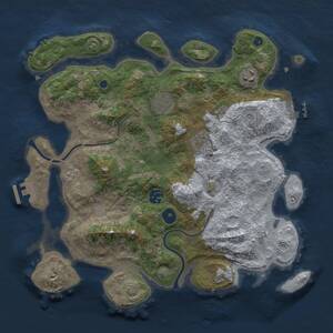 Thumbnail Rust Map: Procedural Map, Size: 3500, Seed: 397308289, 11 Monuments