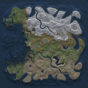 Thumbnail Rust Map: Procedural Map, Size: 4500, Seed: 1964958982, 17 Monuments