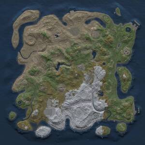 Thumbnail Rust Map: Procedural Map, Size: 4250, Seed: 1125618862, 15 Monuments