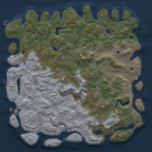 Thumbnail Rust Map: Procedural Map, Size: 6000, Seed: 1887757107, 16 Monuments