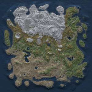 Thumbnail Rust Map: Procedural Map, Size: 4600, Seed: 98718013, 15 Monuments