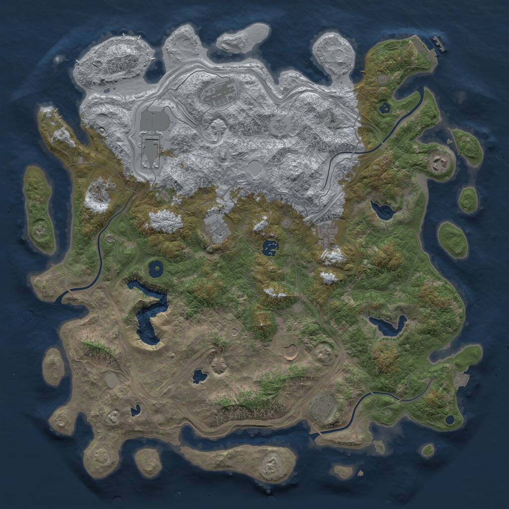 Rust Map: Procedural Map, Size: 4600, Seed: 98718013, 15 Monuments