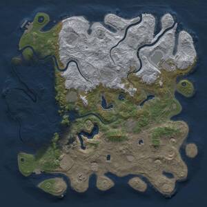 Thumbnail Rust Map: Procedural Map, Size: 4500, Seed: 584004443, 16 Monuments