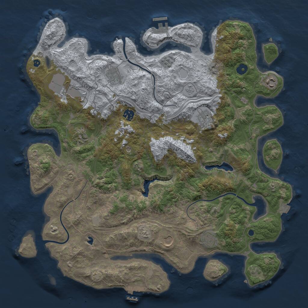 Rust Map: Procedural Map, Size: 4250, Seed: 675718545, 15 Monuments