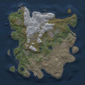 Thumbnail Rust Map: Procedural Map, Size: 3500, Seed: 275025577, 13 Monuments