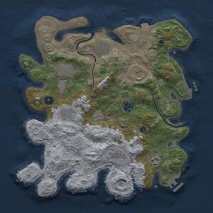 Thumbnail Rust Map: Procedural Map, Size: 3500, Seed: 1290431460, 14 Monuments