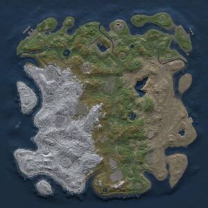 Thumbnail Rust Map: Procedural Map, Size: 4250, Seed: 1189389294, 16 Monuments