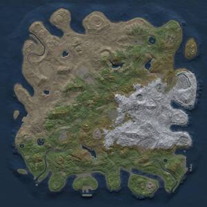 Thumbnail Rust Map: Procedural Map, Size: 4500, Seed: 1883947646, 17 Monuments