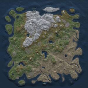 Thumbnail Rust Map: Procedural Map, Size: 4500, Seed: 11161971, 15 Monuments