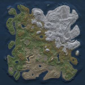 Thumbnail Rust Map: Procedural Map, Size: 4500, Seed: 1444935473, 16 Monuments