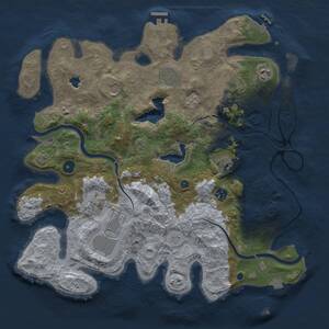 Thumbnail Rust Map: Procedural Map, Size: 4000, Seed: 7112024, 15 Monuments