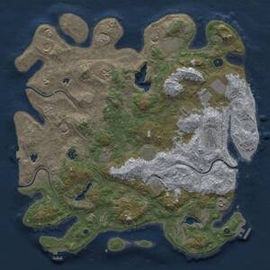 Thumbnail Rust Map: Procedural Map, Size: 4500, Seed: 236646477, 17 Monuments