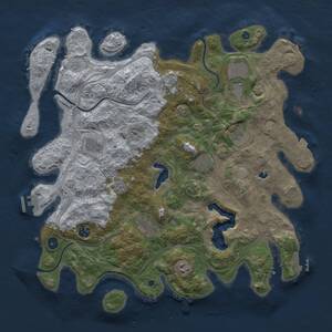 Thumbnail Rust Map: Procedural Map, Size: 4300, Seed: 39589109, 15 Monuments