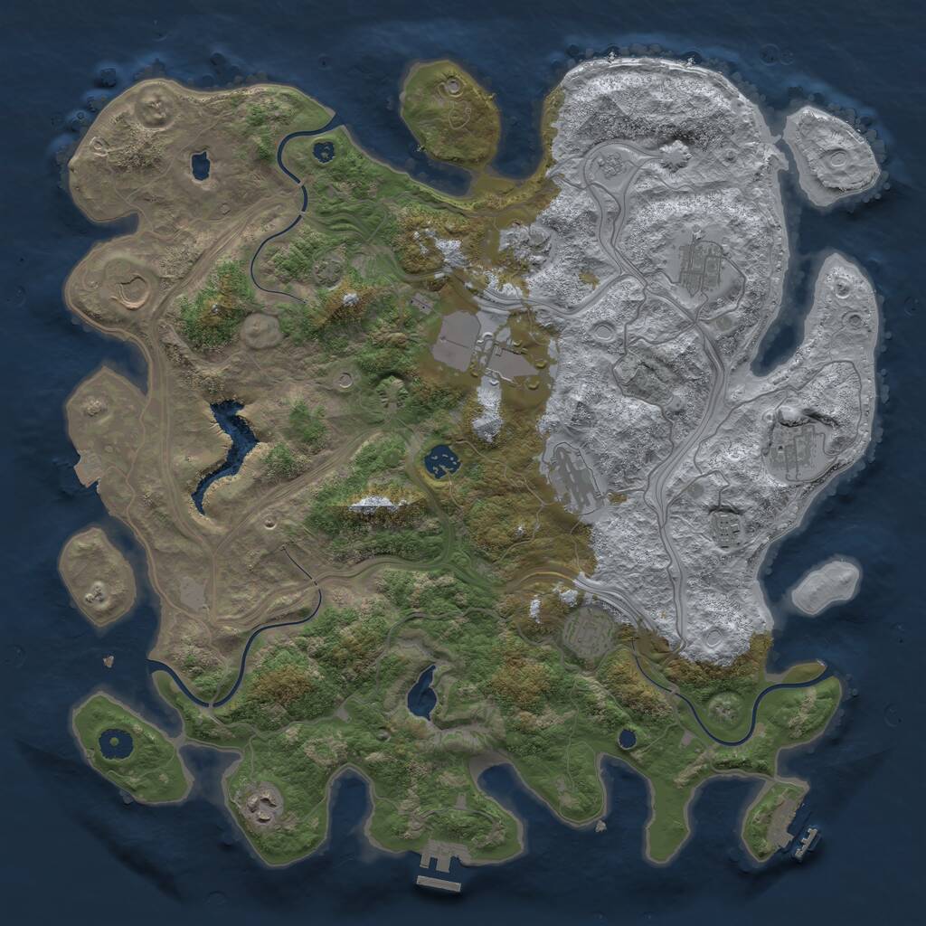 Rust Map: Procedural Map, Size: 4250, Seed: 85044300, 16 Monuments