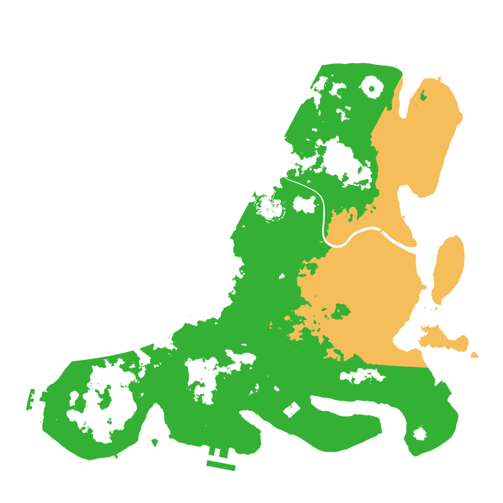 Biome Rust Map: Procedural Map, Size: 3500, Seed: 416660567