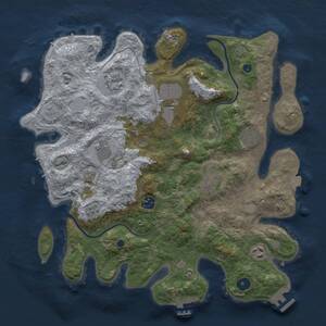 Thumbnail Rust Map: Procedural Map, Size: 3750, Seed: 108975375, 14 Monuments