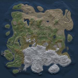 Thumbnail Rust Map: Procedural Map, Size: 4250, Seed: 1788947747, 16 Monuments