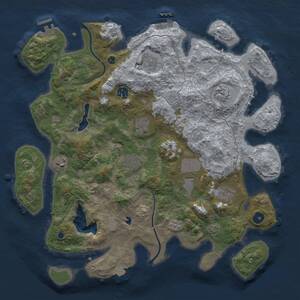 Thumbnail Rust Map: Procedural Map, Size: 4000, Seed: 1476732464, 15 Monuments