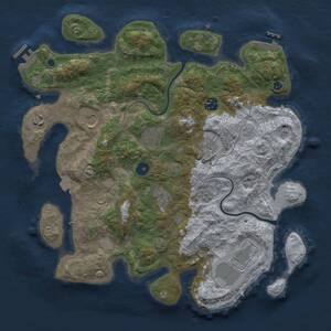 Thumbnail Rust Map: Procedural Map, Size: 3750, Seed: 1475692680, 14 Monuments