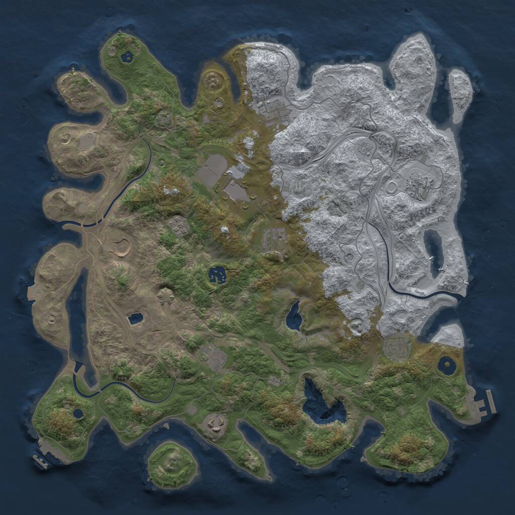 Rust Map: Procedural Map, Size: 4250, Seed: 20241107, 16 Monuments