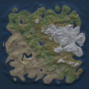 Thumbnail Rust Map: Procedural Map, Size: 4500, Seed: 1755291785, 15 Monuments