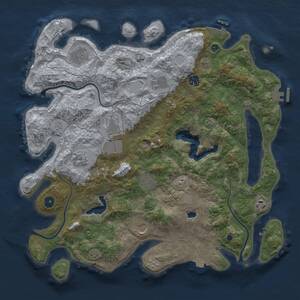 Thumbnail Rust Map: Procedural Map, Size: 4200, Seed: 931151853, 15 Monuments