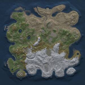 Thumbnail Rust Map: Procedural Map, Size: 3750, Seed: 2047344450, 16 Monuments