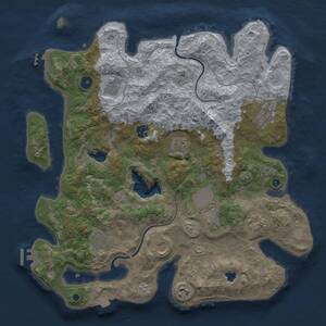 Thumbnail Rust Map: Procedural Map, Size: 4000, Seed: 801627317, 16 Monuments