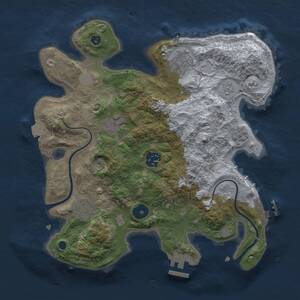 Thumbnail Rust Map: Procedural Map, Size: 3000, Seed: 148494958, 10 Monuments