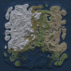 Thumbnail Rust Map: Procedural Map, Size: 5000, Seed: 1059000624, 17 Monuments