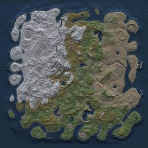 Thumbnail Rust Map: Procedural Map, Size: 5000, Seed: 1059000624, 17 Monuments