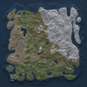 Thumbnail Rust Map: Procedural Map, Size: 4250, Seed: 670892883, 16 Monuments