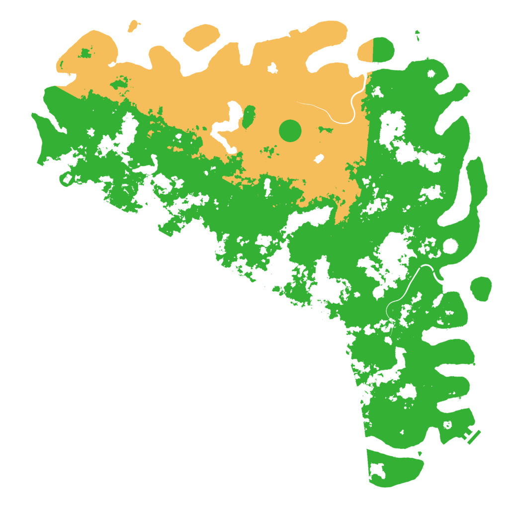 Biome Rust Map: Procedural Map, Size: 6000, Seed: 58386
